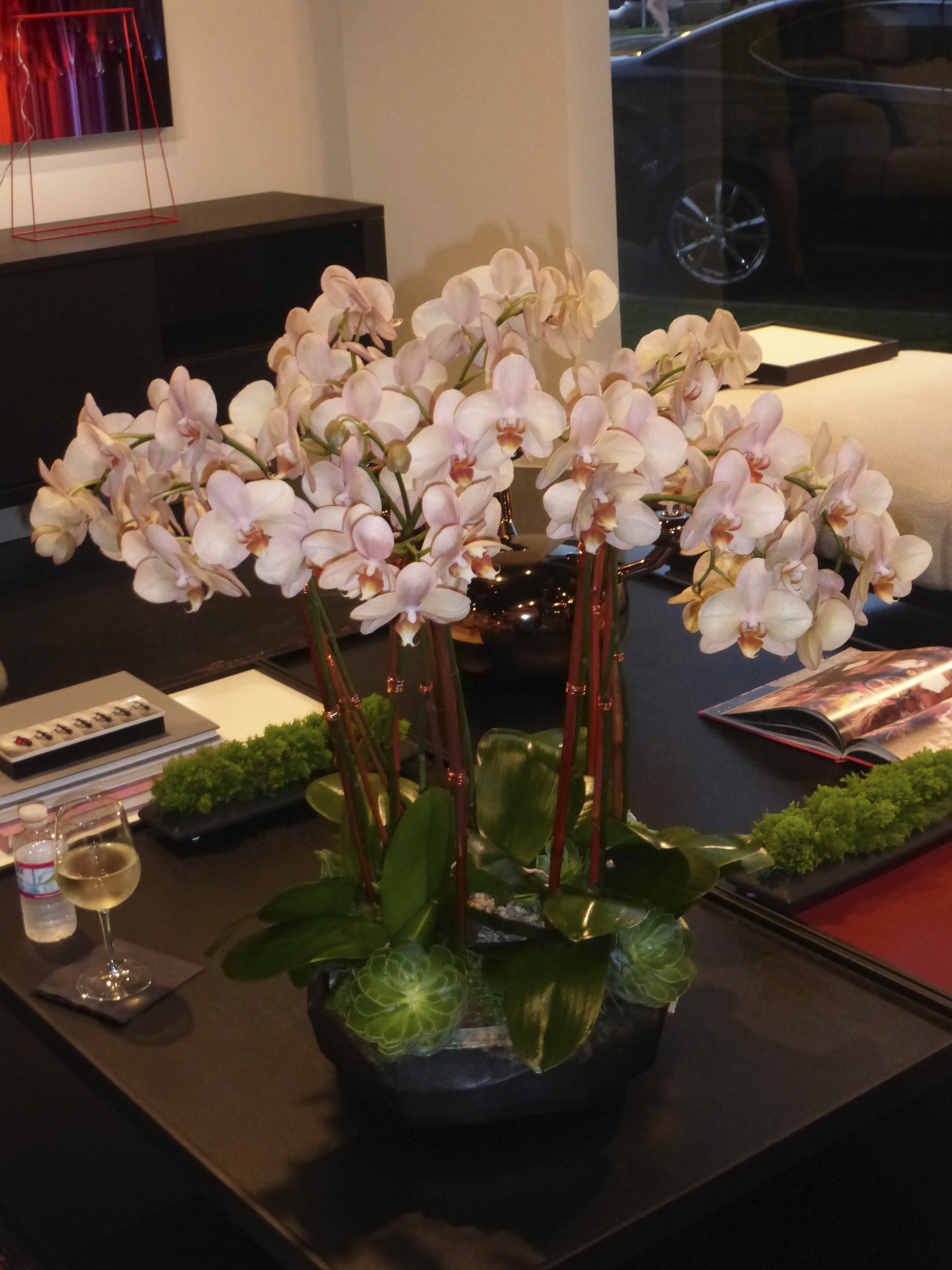Accessorizing with orchids at Camrich store opening West Hollywood debut!