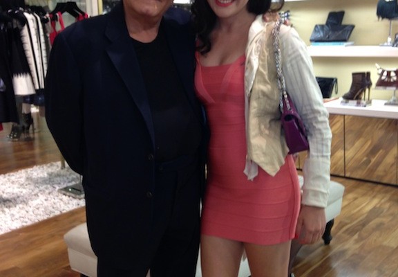 At the Herve Leger Barbie event with Max Azria