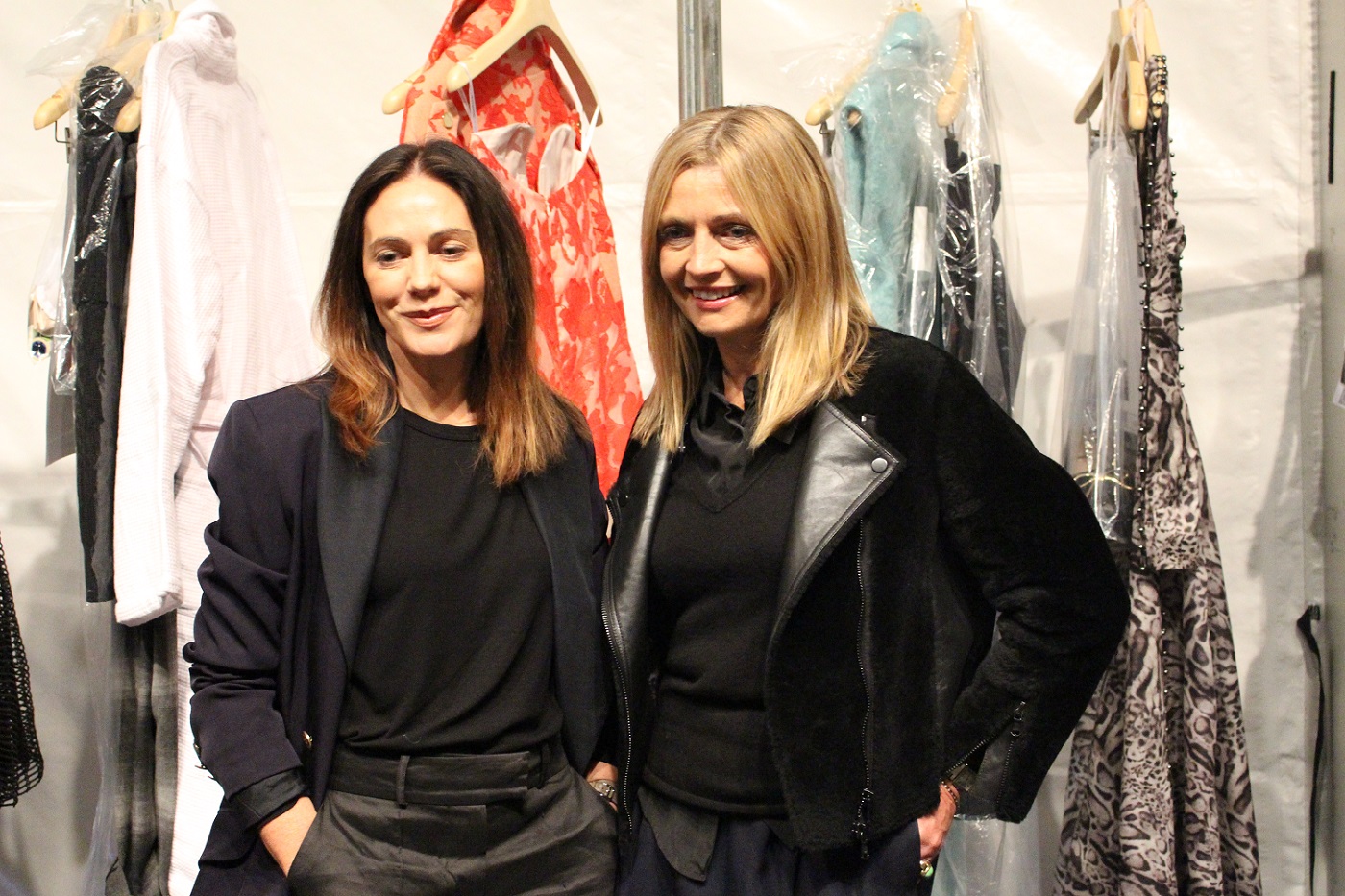 Australian designers Zimmermann backstage at NYFW Winter 2014 fashion show