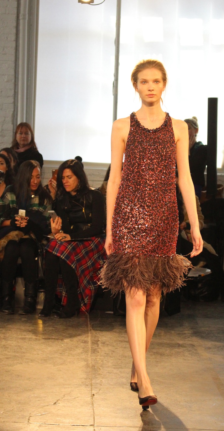 Jenny Packham Feather dress trends NYFW 2014