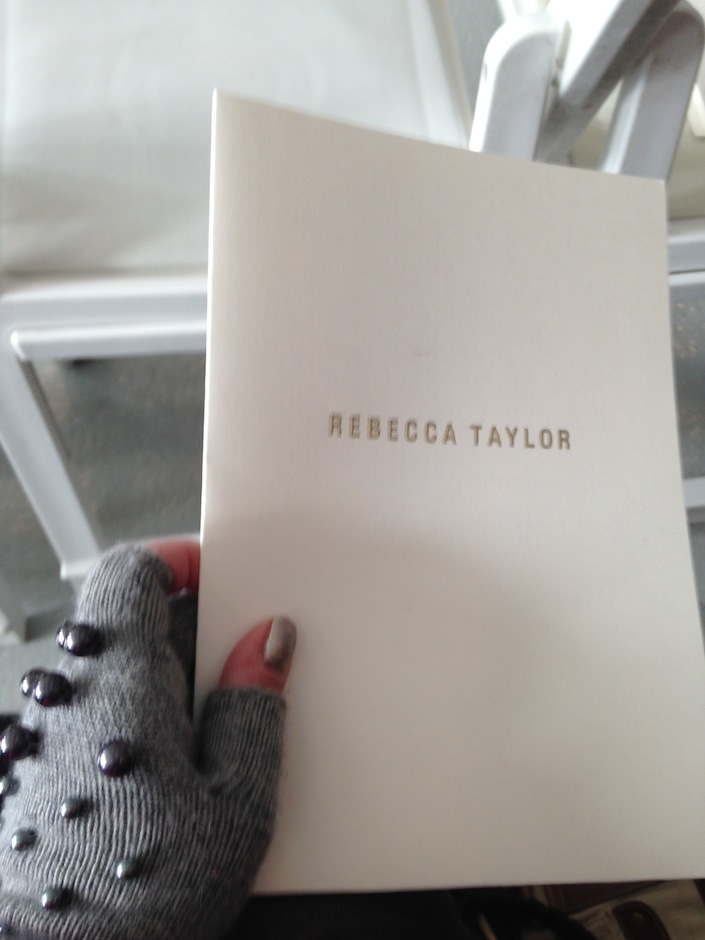 NYFW Rebecca Taylor official Program before the show begins