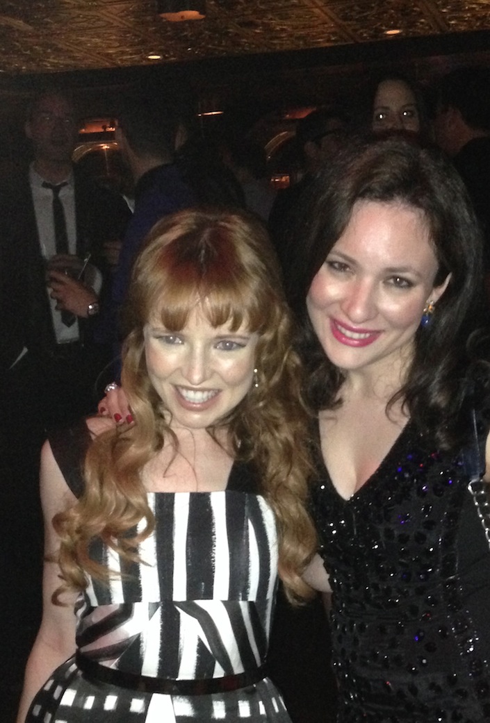 With Hunger Games Stephanie Dawson at OK Magazine Oscar party 
