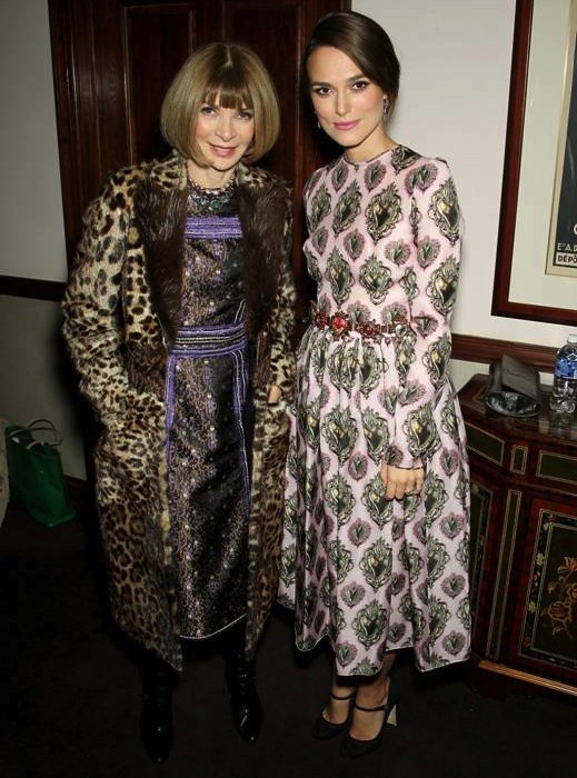 Anna Wintour and Keira Knightley at the after party of The Imitation Game Fashion Princesses of New York