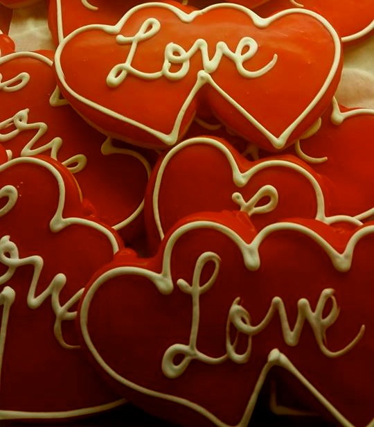 Heart Shaped Love Cookies For Valentines Day
