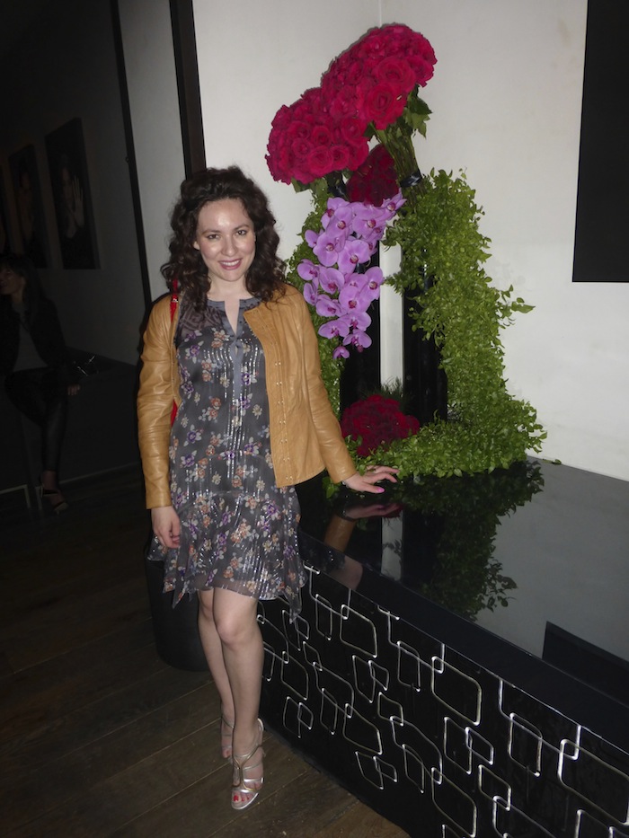 Rebecca Taylor Dress Prada Heels fashion blogger attends Bvlgari Pre Oscars Event in Beverly Hills
