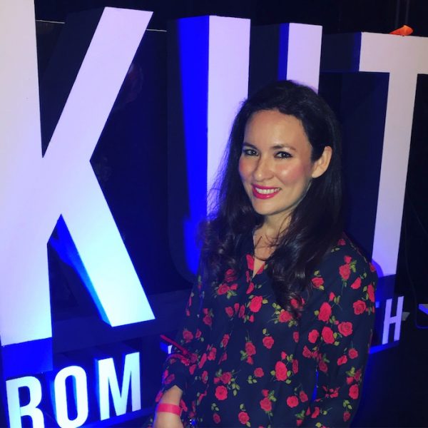 Kut from the kloth party Fashion Blogger trends rose print blouse