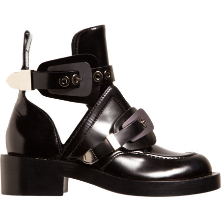 Craving Balenciaga Black Buckle Strap Ankle Boots | Fashion Trend Forward