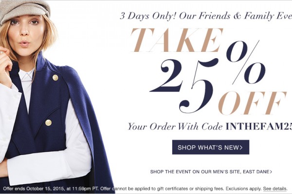 Friends and Family Sale ShopBop