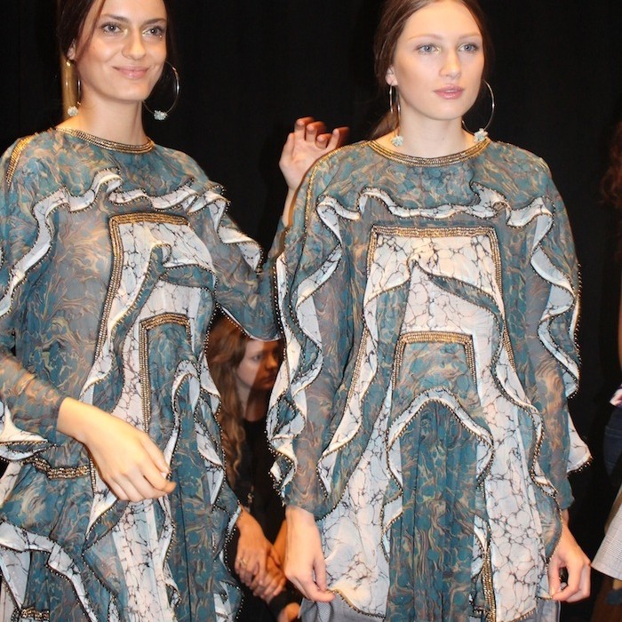 Zimmermann hottest style trends turquoise whites Fashion Show backstage with the models