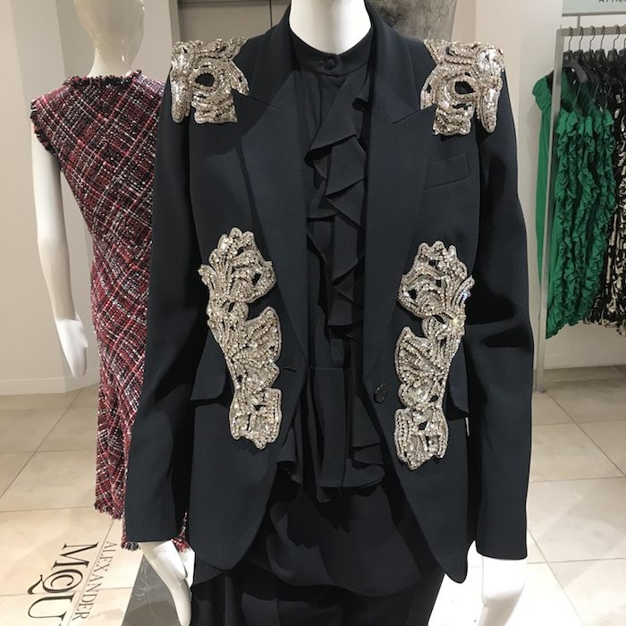 Alexander McQueen Black Crystal Jacket 2018 Trends